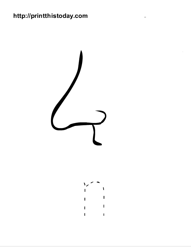 Free printable Alphabet tracing sheet, letter j - r
