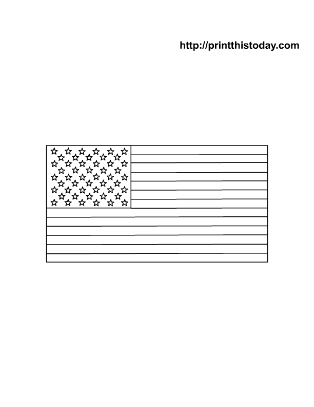 american flag outline