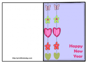 Card cards greetings printable seasons cliparts happy flowers season printthistoday Free Printable Happy New Year Cards