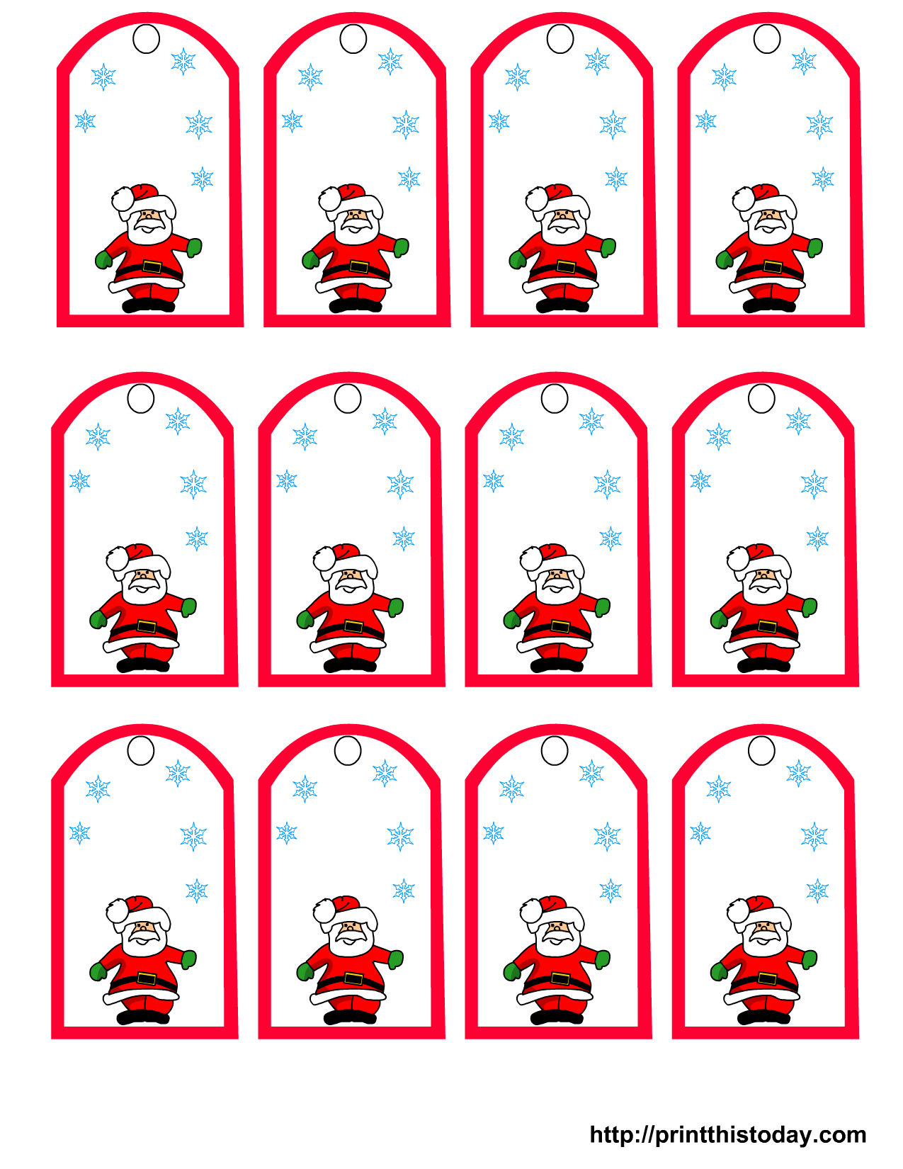 Printable Christmas Tags From Santa | printable santa claus christmas gift tags Printable Christmas Tags From Santa | printable santa claus christmas gift tags