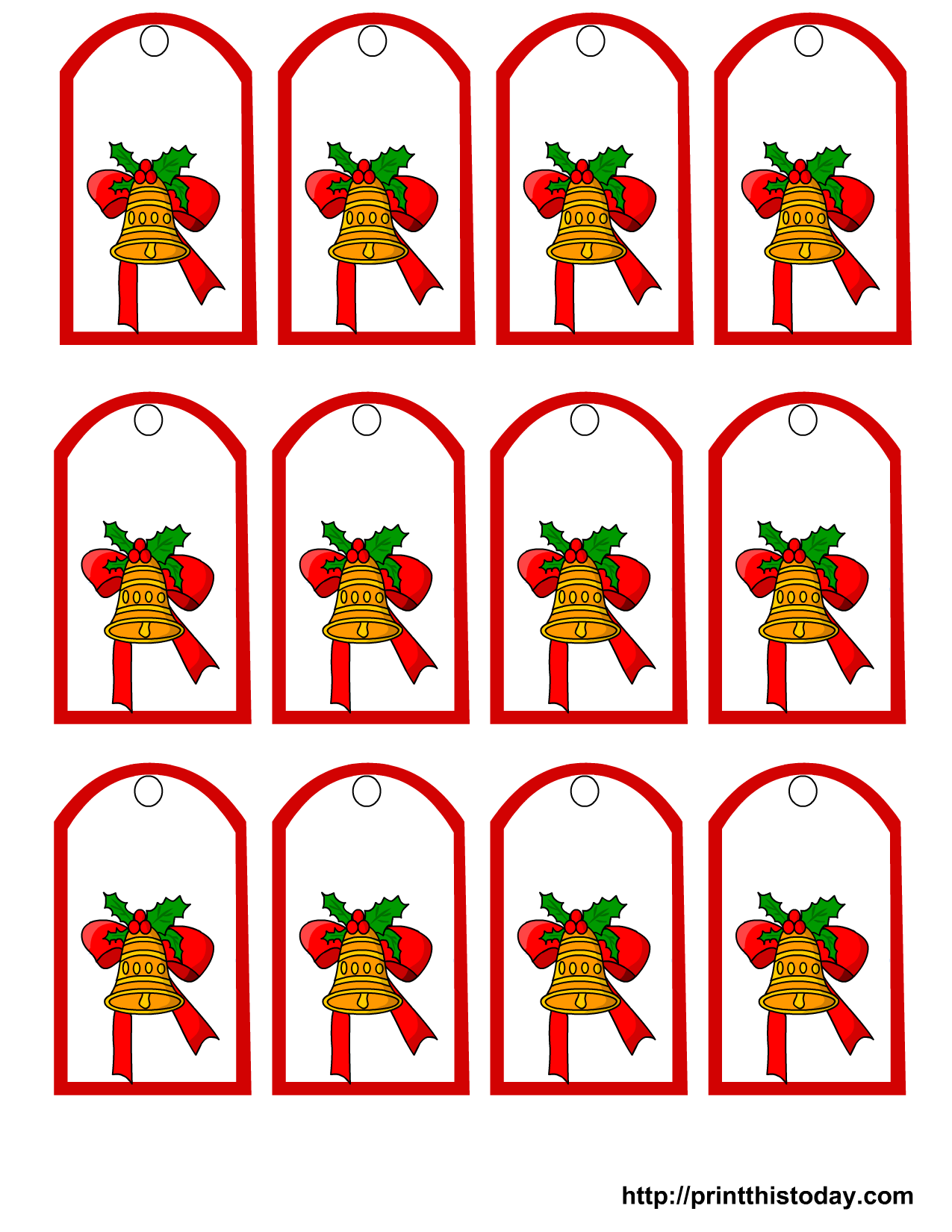 Free Printable Christmas Card Tags