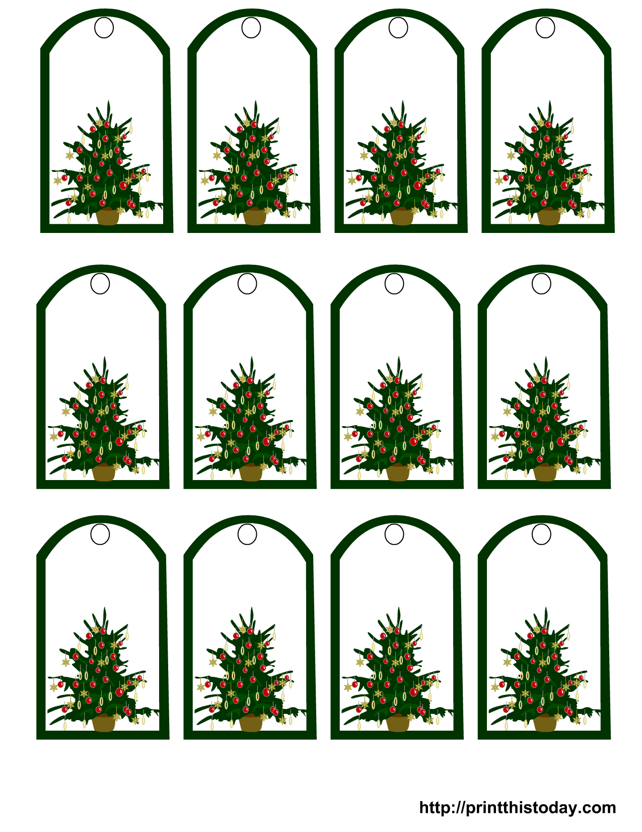 Free Printable Christmas Gift Tags Featuring Christmas Tree Free Printable Christmas Gift Tags Featuring Christmas Tree