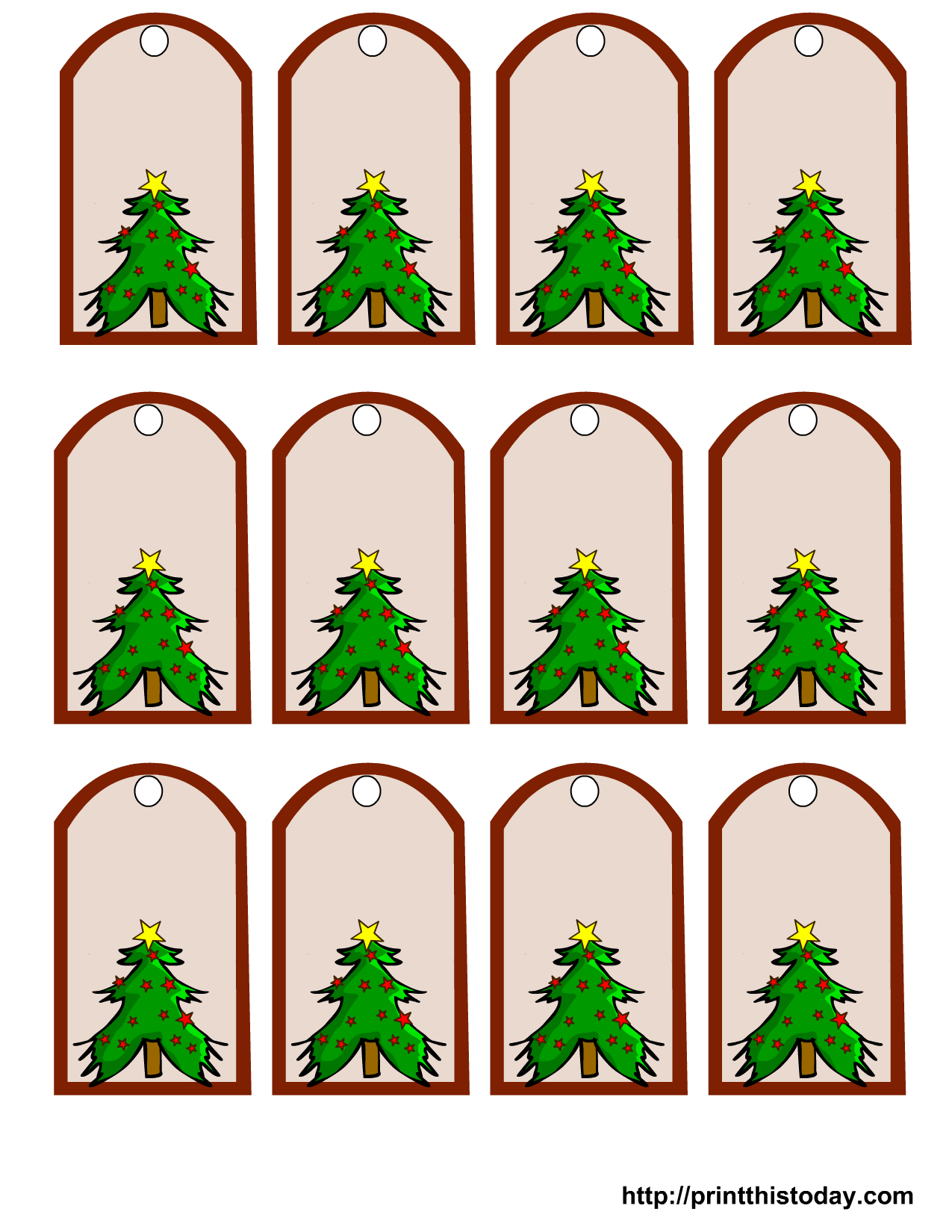 Free Printable Christmas Gift Tags Featuring Christmas Tree Free Printable Christmas Gift Tags Featuring Christmas Tree