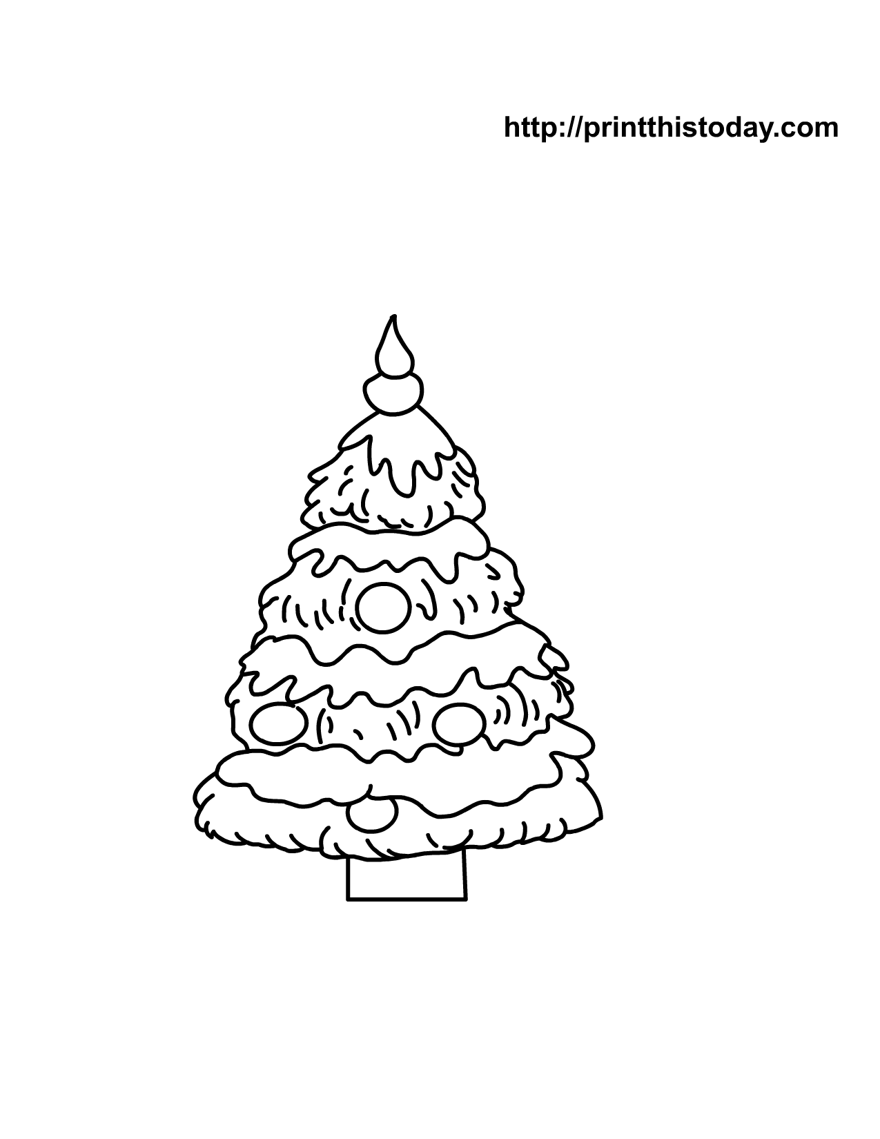 Free Printable Christmas Tree Coloring Pages