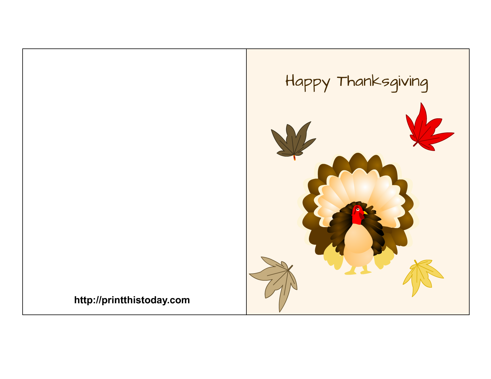 Free printable, customizable Thanksgiving card templates