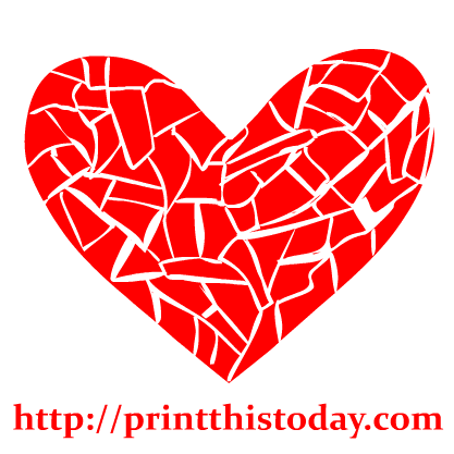 clip booth valentine heart mosaic hearts prop props printable broken valentines mypartygames cloth visit printthistoday