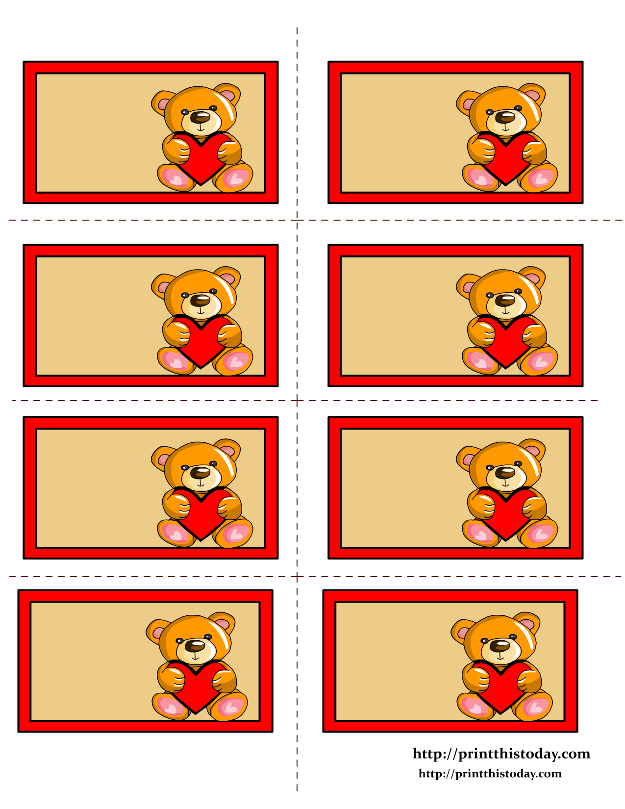 Free Printable Teddy Bear Labels