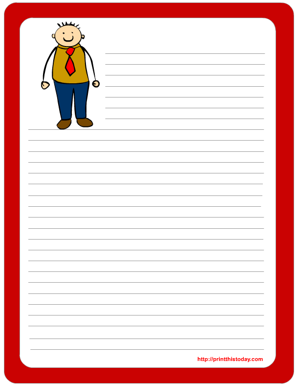 Letter pad, Note Pad Stationery Free Printables for Father's Day