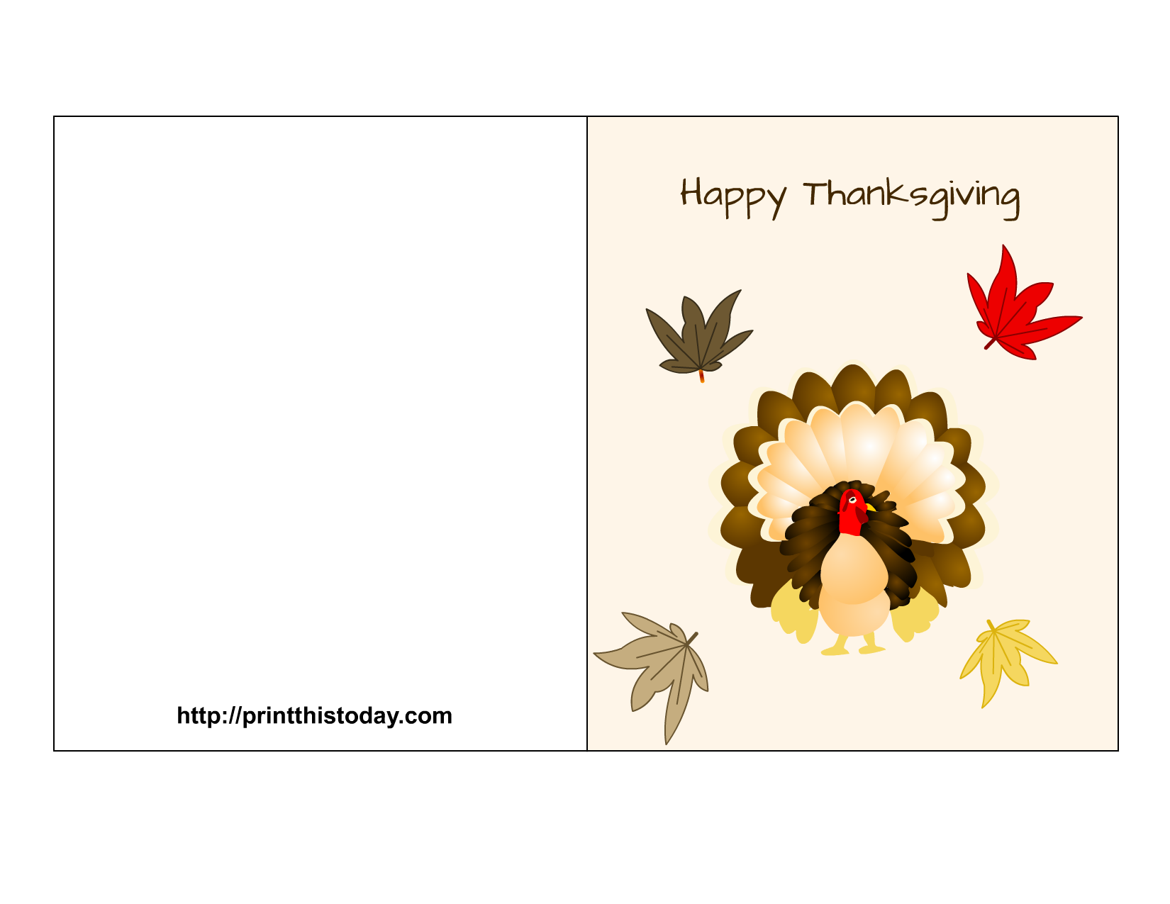 Thanksgiving Card Template Free